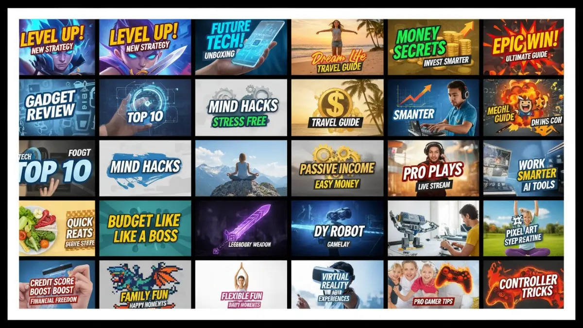 ThumbPrompt Pro - Diverse AI Thumbnail Categories