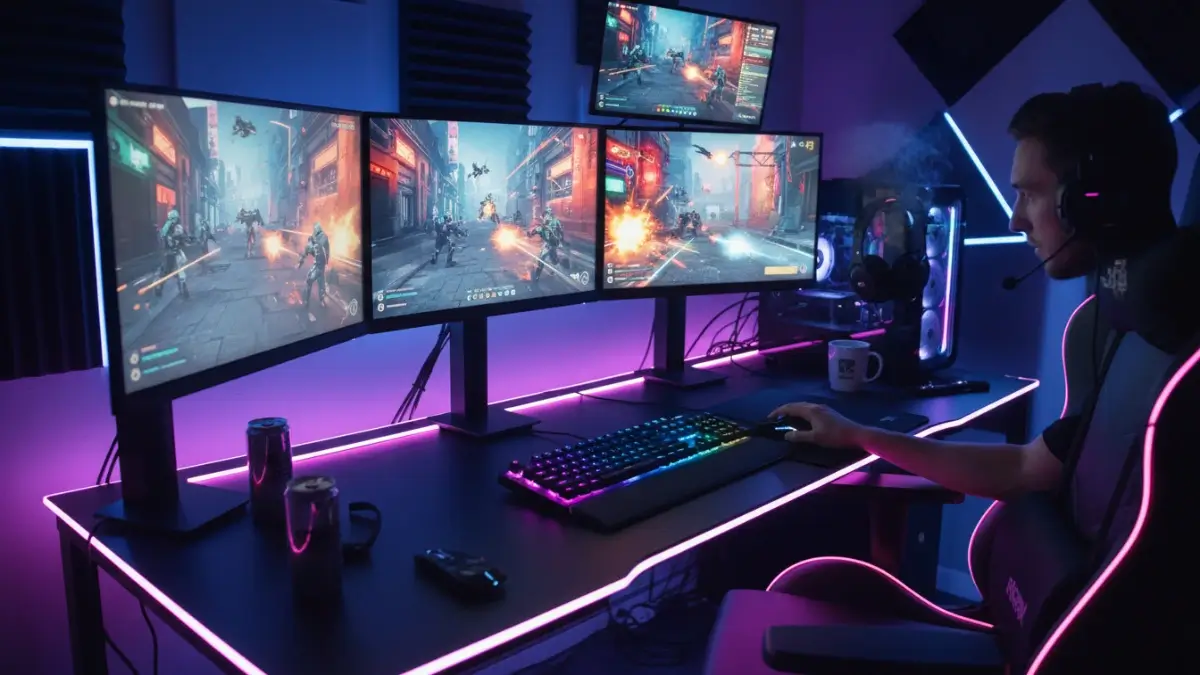 Professional Gaming Setup AI Art